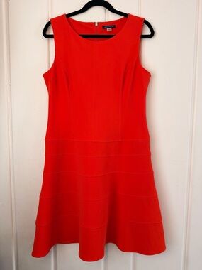 Tommy Hilfiger orange Sleeveless Fit-and-Flare Dress sz12